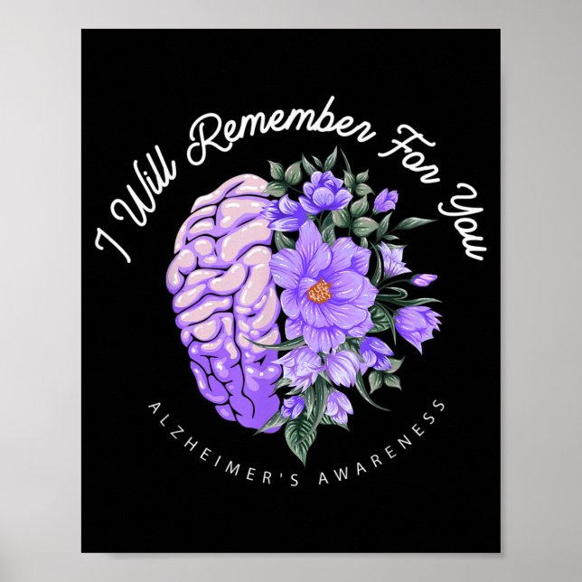 Poster Sensibilisation à la maladie d'Alzheimer Je me sou (Devant)