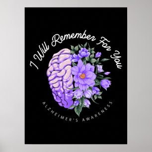 Poster Sensibilisation à la maladie d'Alzheimer Je me sou