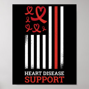 Poster Sensibilisation à la maladie Ruban rouge 2