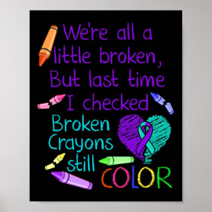 Poster Sensibilisation à la prévention du suicide Crayons