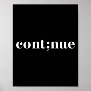 Poster Sensibilisation à la santé mentale Continuer point