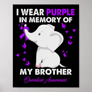 Poster Sensibilisation À La Surdose D'Éléphant Je Porte D