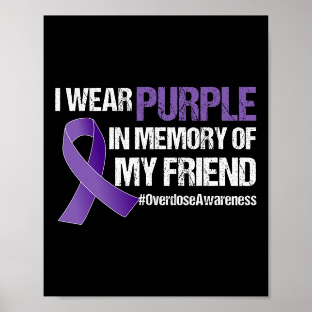 Poster Sensibilisation à la surdose Je porte le violet po (Devant)