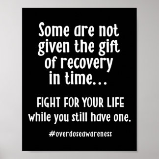 Poster Sensibilisation à la surdose Récupération de la dé