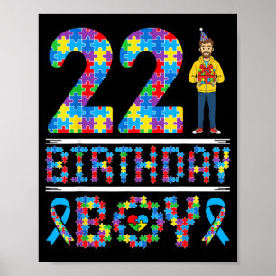 Poster Sensibilisation à l'autisme 22e anniversaire garço