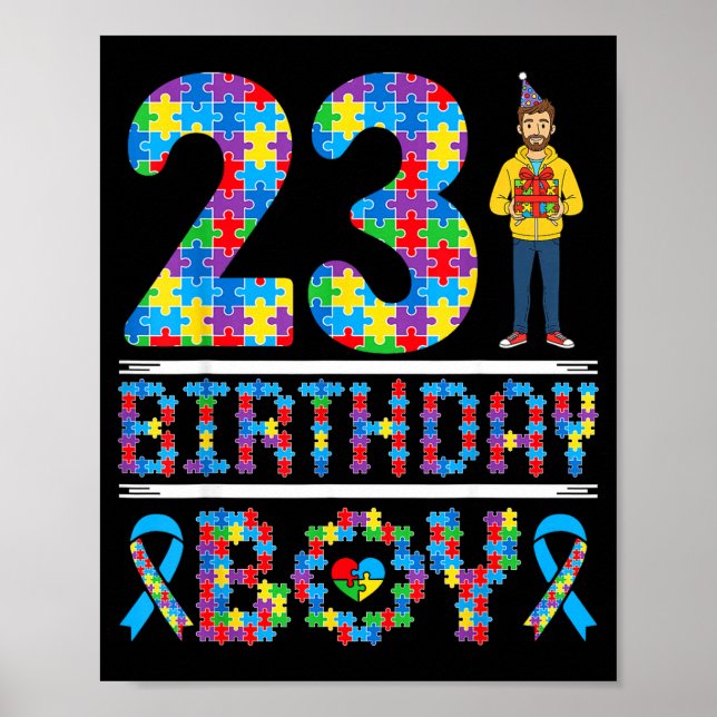 Poster Sensibilisation à l'autisme 23e anniversaire garço (Devant)