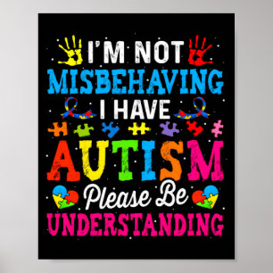 Poster Sensibilisation à l'autisme Je ne me comporte pas
