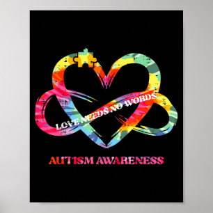 Poster Sensibilisation à l'autisme L'amour n'a pas besoin