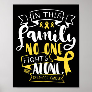 Poster Sensibilisation à l'enfance au cancer Famille d'en