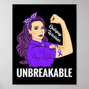 Poster Sensibilisation à l'épilepsie Épileptique Purple R