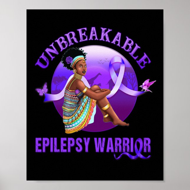 Poster Sensibilisation à l'épilepsie Femmes noires Guerri (Devant)