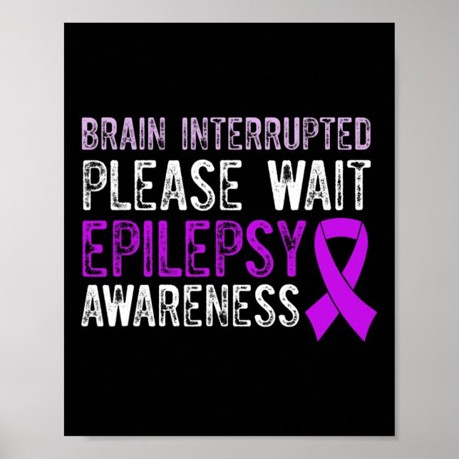 Poster Sensibilisation à l'épilepsie Guerrier épileptique (Devant)