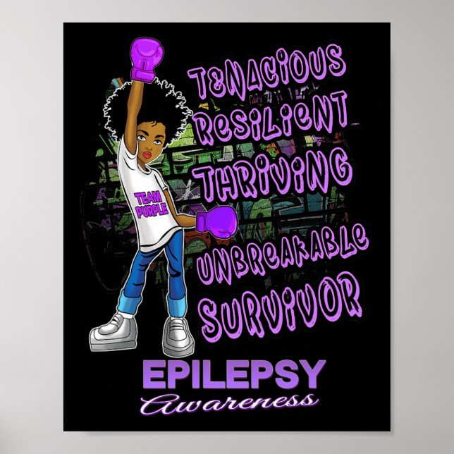 Poster Sensibilisation à l'épilepsie Melanin Black Women  (Devant)