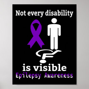 Poster Sensibilisation à l'épilepsie Violet Ribbon Epilep