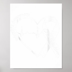 Poster Sensibilisation à l'infertilité Coeur Orange Ribbo