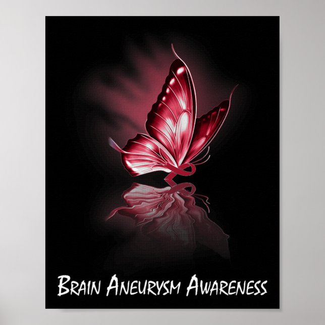 Poster Sensibilisation à l'neurologie cérébrale du ruban (Devant)