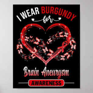 Poster Sensibilisation à l'neurysme Je porte le coeur de
