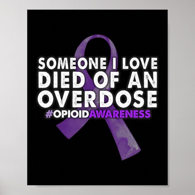 Poster Sensibilisation à l'overdose Quelqu'un que j'aime  (Devant)