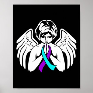 Poster Sensibilisation Angel Ribbon Happy Support Graphiq