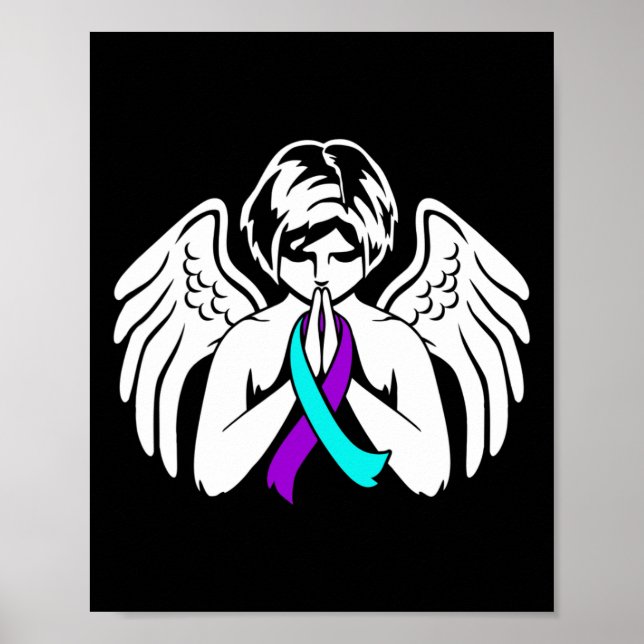Poster Sensibilisation Angel Ribbon Happy Support Graphiq (Devant)