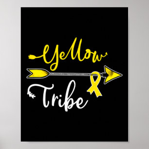 Poster Sensibilisation au cancer chez l'enfant Ruban jaun