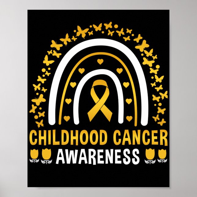 Poster Sensibilisation au cancer chez les enfants Arc-en- (Devant)