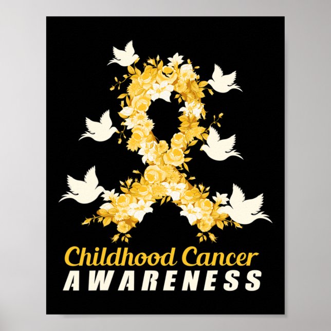 Poster Sensibilisation au cancer chez les enfants Oiseaux (Devant)