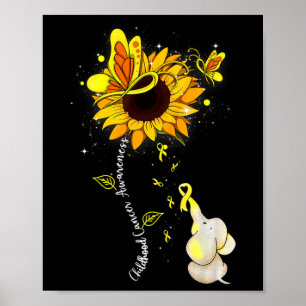 Poster Sensibilisation au cancer de l'enfance Tournesol E