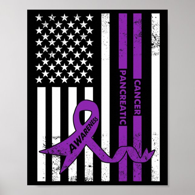 Poster Sensibilisation au cancer du pancréas États-Unis D (Devant)