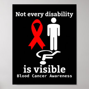 Poster Sensibilisation au cancer du sang Soutien au ruban