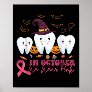 Poster Sensibilisation au cancer du sein de l'Halloween _