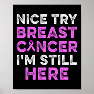Poster Sensibilisation au cancer du sein Essayez Survivor