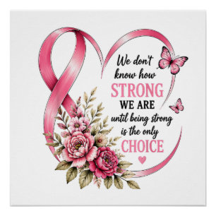 Poster Sensibilisation au cancer du sein Strong Choice