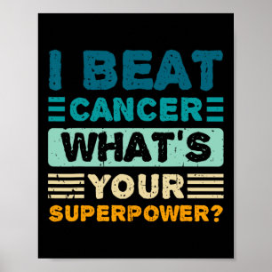 Poster Sensibilisation au cancer Je bat le cancer Qu'est-