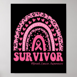 Poster Sensibilisation au cancer Pink Arc-en-ciel Cancer 