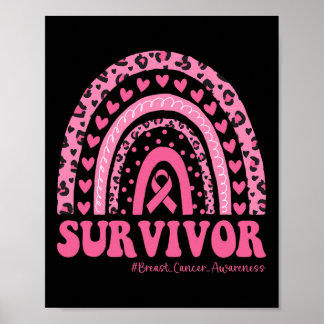 Poster Sensibilisation au cancer Pink Arc-en-ciel Cancer 