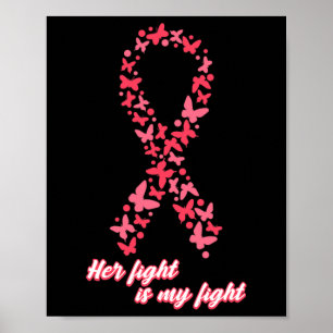 Poster Sensibilisation au cancer Son combat est ma lutte