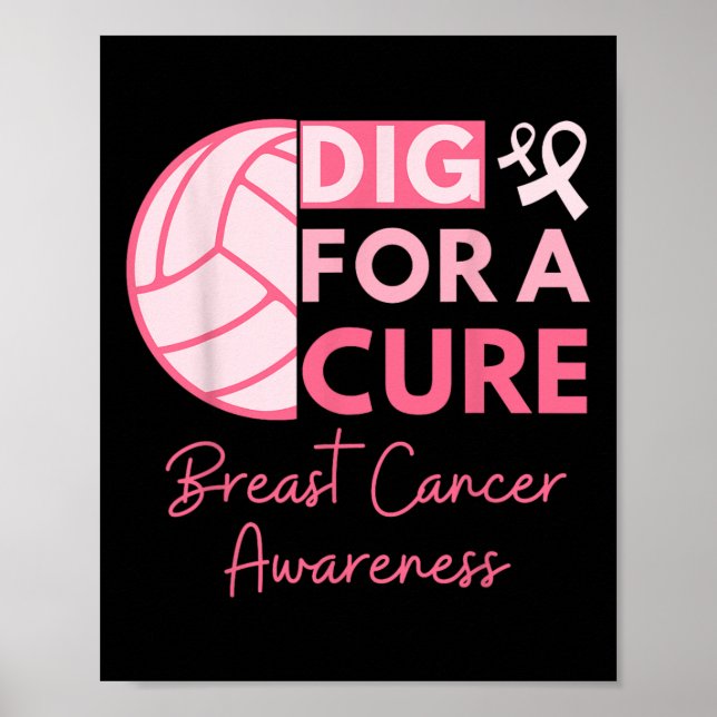 Poster Sensibilisation Au Cancer Tirer Pour Un Volley-Bal (Devant)