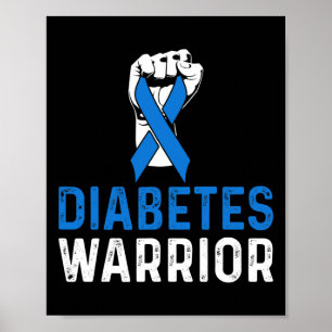 Poster Sensibilisation au diabète T1d Guerrier du diabète