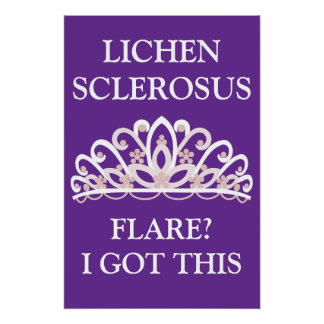 Poster Sensibilisation au lichen scléreux « Crise ? J'ai 