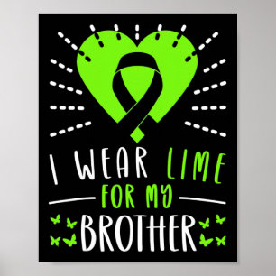 Poster Sensibilisation au lymphome Je porte du vert citro