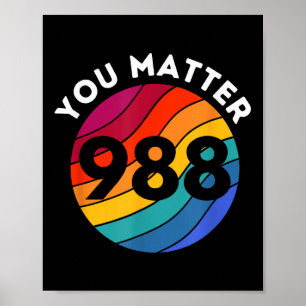 Poster Sensibilisation au suicide - 988 Chemise - Prévent