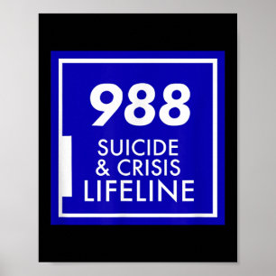 Poster Sensibilisation au suicide - 988 Chemise - Prévent