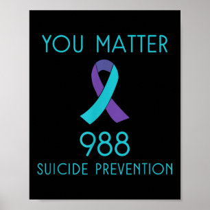 Poster Sensibilisation au suicide - 988 Chemise - Prévent
