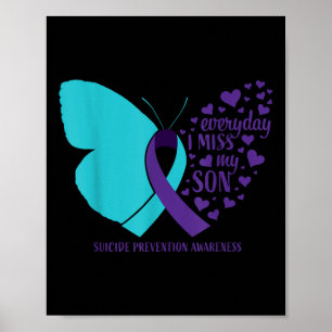 Poster Sensibilisation au suicide Cadeaux de fils Mémoire