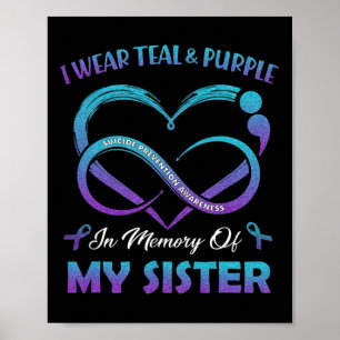 Poster Sensibilisation Au Suicide Je Porte Le Purple Turq