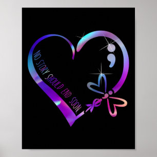 Poster Sensibilisation au suicide Ruban Santé mentale pos