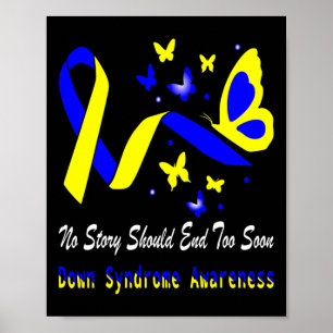Poster Sensibilisation Au Syndrome De Down Papillon Bleu