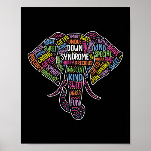 Poster Sensibilisation aux éléphants au syndrome de Down 