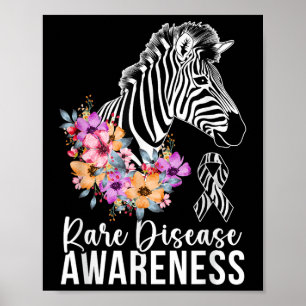 Poster Sensibilisation aux maladies rares Zèbre Maladie r